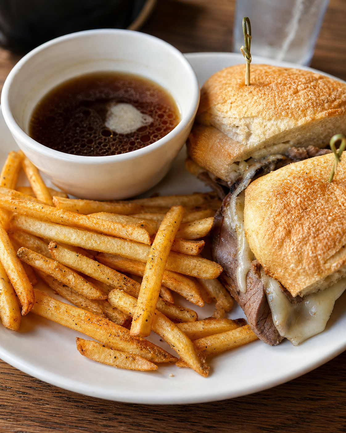Enhanced high-resolution French dip and fries
